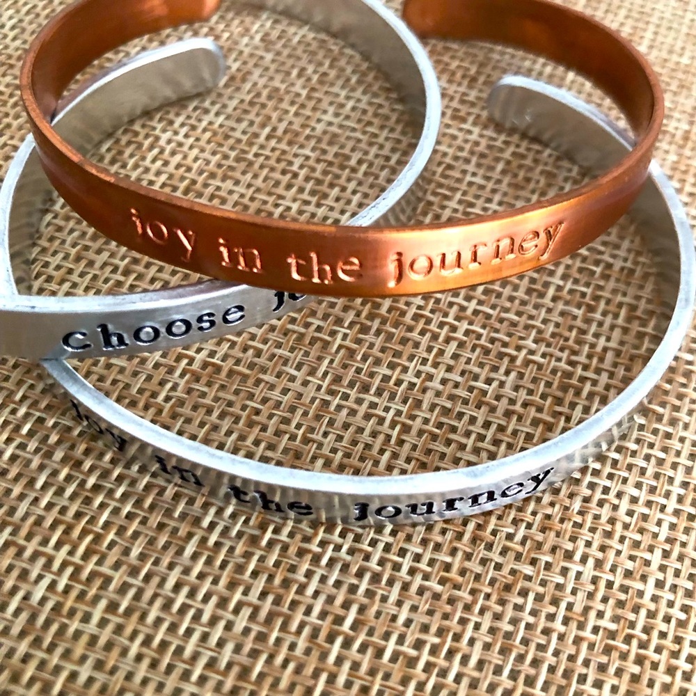 “Joy in the Journey” Copper Cuff Bracelet